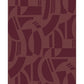 Carter Burgundy Geometric Flock Wallpaper
