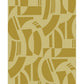 Carter Gold Geometric Flock Wallpaper