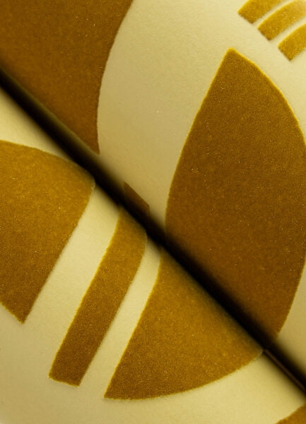 Carter Gold Geometric Flock Wallpaper