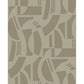 Carter Light Brown Geometric Flock Wallpaper