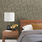 Carter Light Brown Geometric Flock Wallpaper