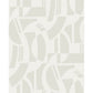 Carter Cream Geometric Flock Wallpaper