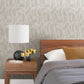Carter Cream Geometric Flock Wallpaper