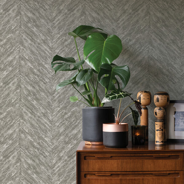 Madoka Sterling Chevron Wallpaper