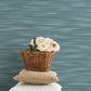 Benson Dark Blue Faux Fabric Wallpaper