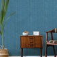 Emerson Blue Linen Wallpaper