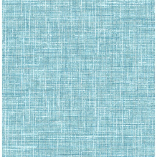 Emerson Aqua Linen Wallpaper