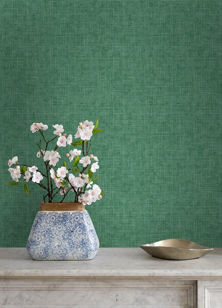 Emerson Jade Linen Wallpaper