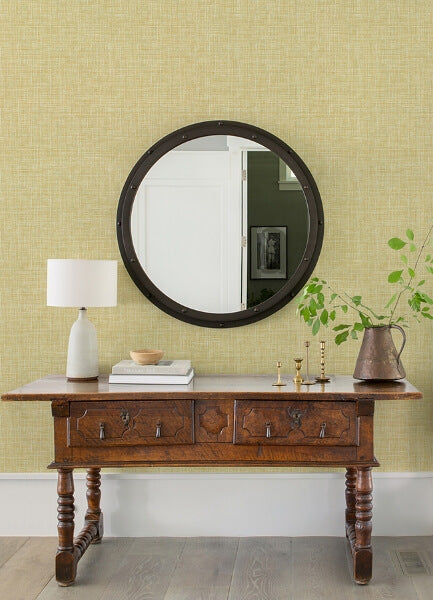 Emerson Yellow Linen Wallpaper