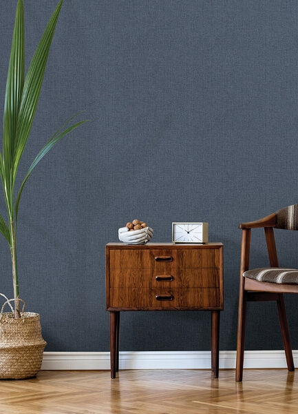 Glen Dark Blue Texture Wallpaper