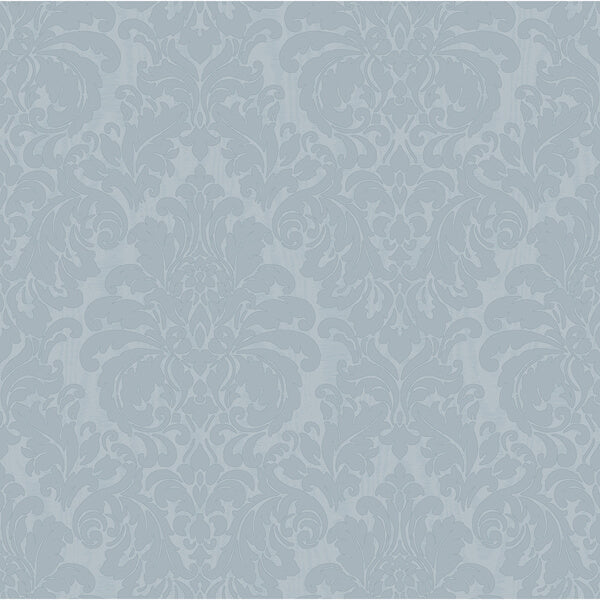 Betina Light Blue Damask Wallpaper
