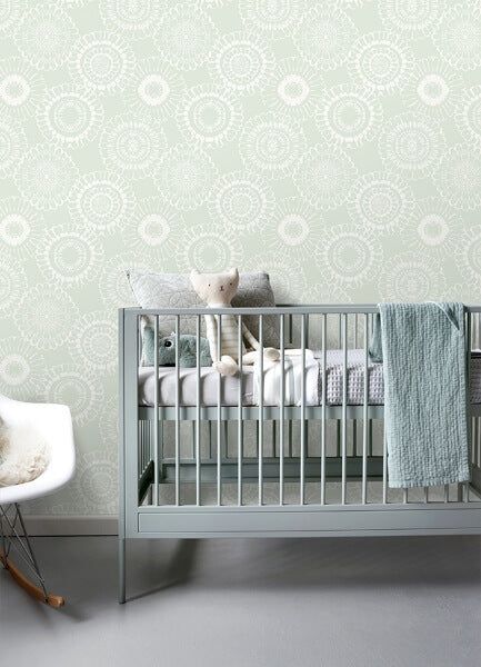 Sonnet Sage Floral Wallpaper