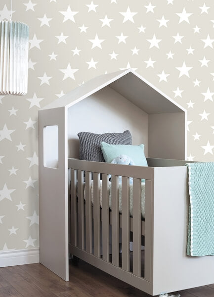 Amira Taupe Stars Wallpaper
