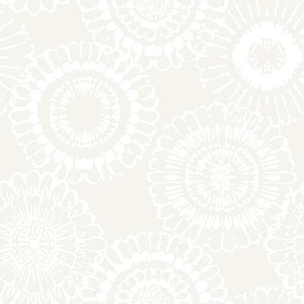 Sonnet Platinum Floral Wallpaper
