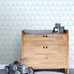 Adella Sky Blue Geometric Wallpaper