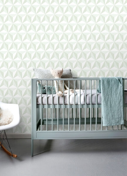 Adella Sage Geometric Wallpaper