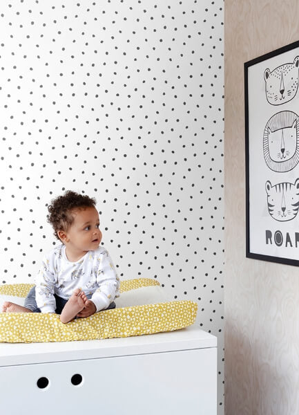 Pixie Black Dots Wallpaper