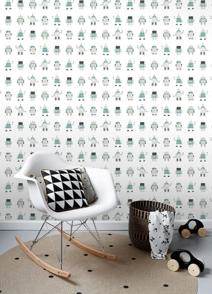 Callum Teal Robots Wallpaper