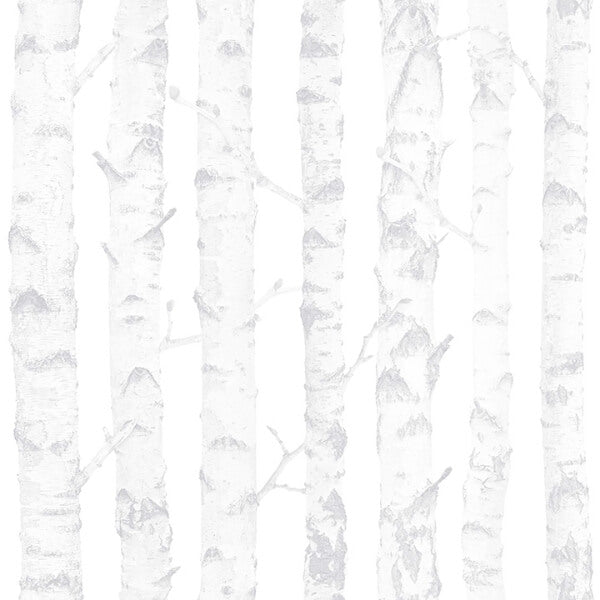 Birdie Grey Birch Wallpaper