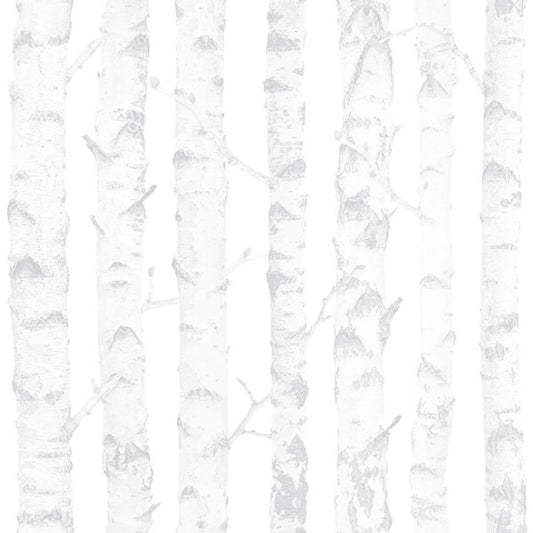 Birdie Grey Birch Wallpaper