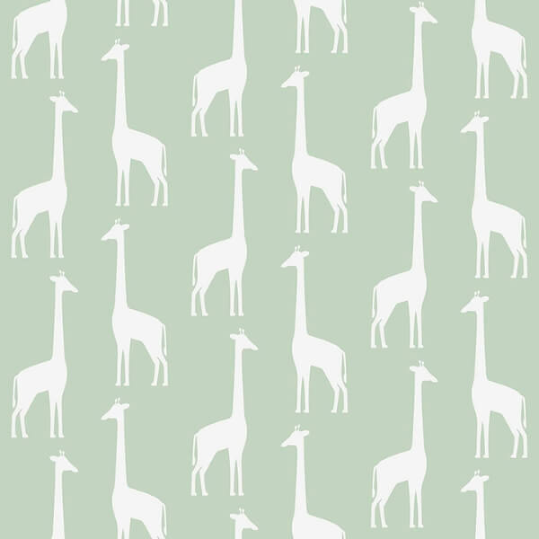 Vivi Sage Giraffe Wallpaper