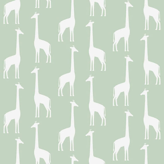 Vivi Sage Giraffe Wallpaper