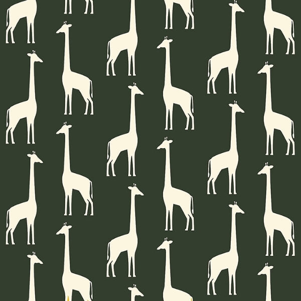 Vivi Green Giraffe Wallpaper