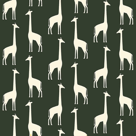 Vivi Green Giraffe Wallpaper