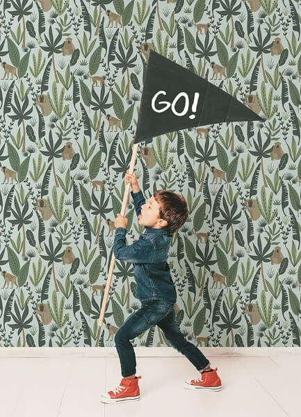 Kiki Green Monkeys Wallpaper