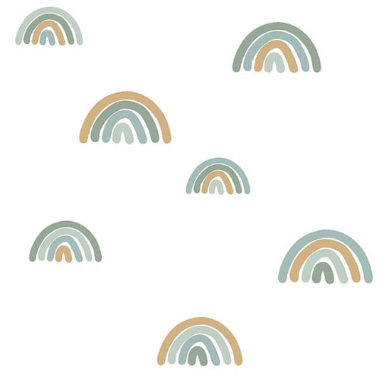 Joss Teal Rainbow Wallpaper