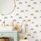 Joss Teal Rainbow Wallpaper