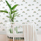 Joss Teal Rainbow Wallpaper