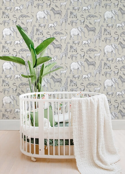 Kenji Taupe Safari Wallpaper
