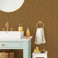 Tatula Chestnut Floral Wallpaper
