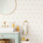 Leda Metallic Geometric Wallpaper