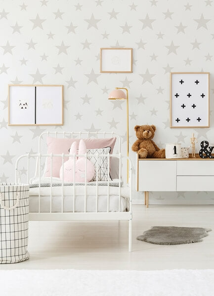 Amira Cream Stars Wallpaper