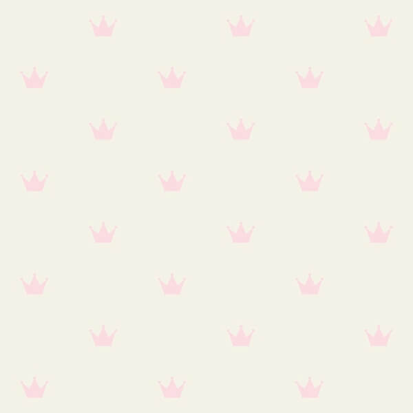 Bea Light Pink Crowns Wallpaper
