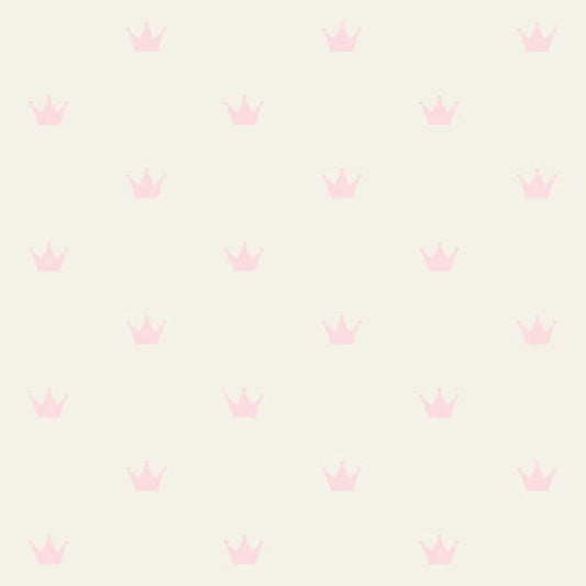 Bea Light Pink Crowns Wallpaper