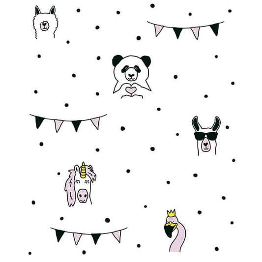 Orlow Pink Llama Wallpaper