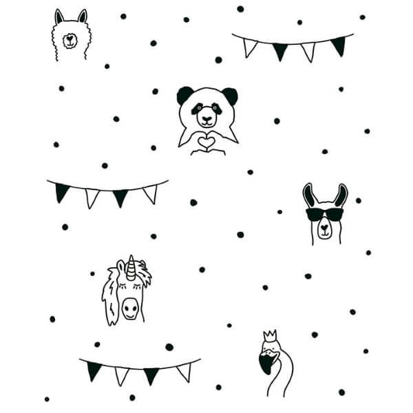 Orlow Black Llama Wallpaper
