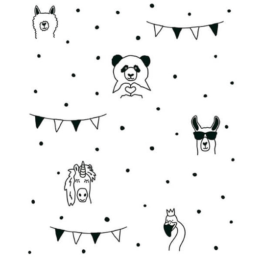 Orlow Black Llama Wallpaper