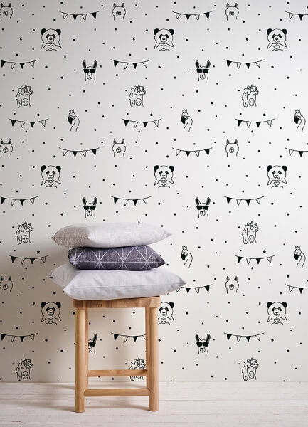 Orlow Black Llama Wallpaper