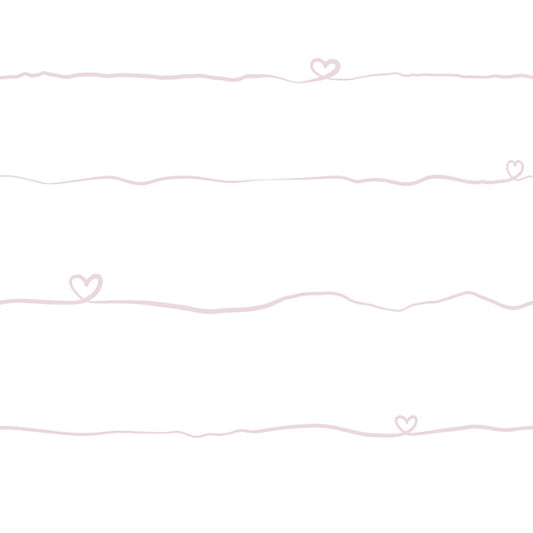 Love & Hearts Pink Script Wallpaper