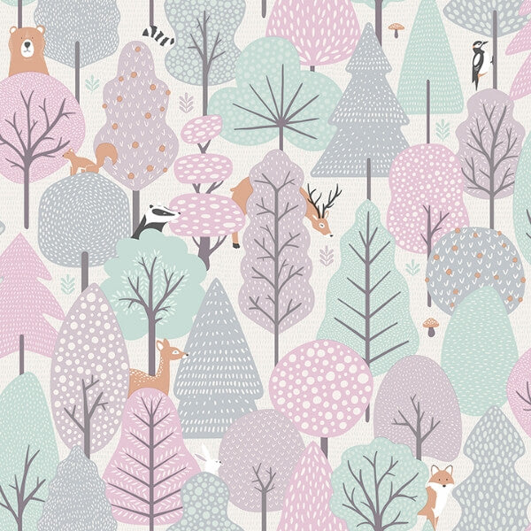 Quillen Pink Forest Wallpaper