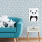 Bitsy Sky Blue Woodland Wallpaper
