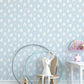 Bitsy Sky Blue Woodland Wallpaper