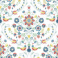 Britt Multicolor Embroidered Damask Wallpaper