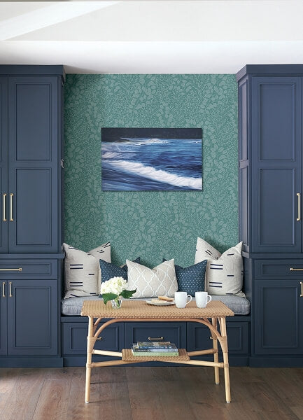 Elin Sky Blue Berry Botanical Wallpaper