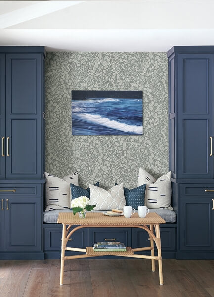 Elin Charcoal Berry Botanical Wallpaper