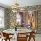 Karina Teal Wildflower Garden Wallpaper